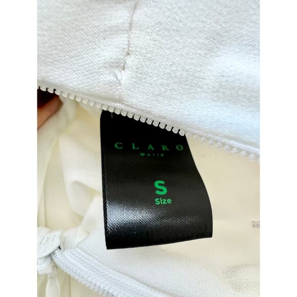 Fernando Claro Circinus Long Sleeve Straight Maxi Dress Circinus White Small - Picture 7 of 8